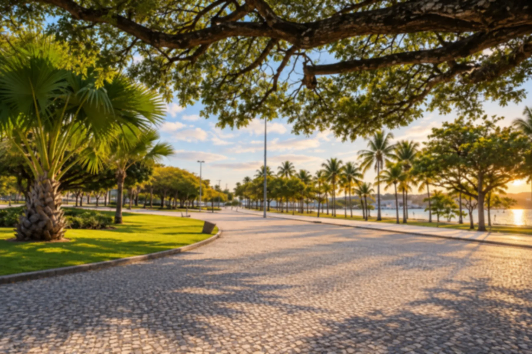 Praça dos Namorados, na orla da Praia do Canto.