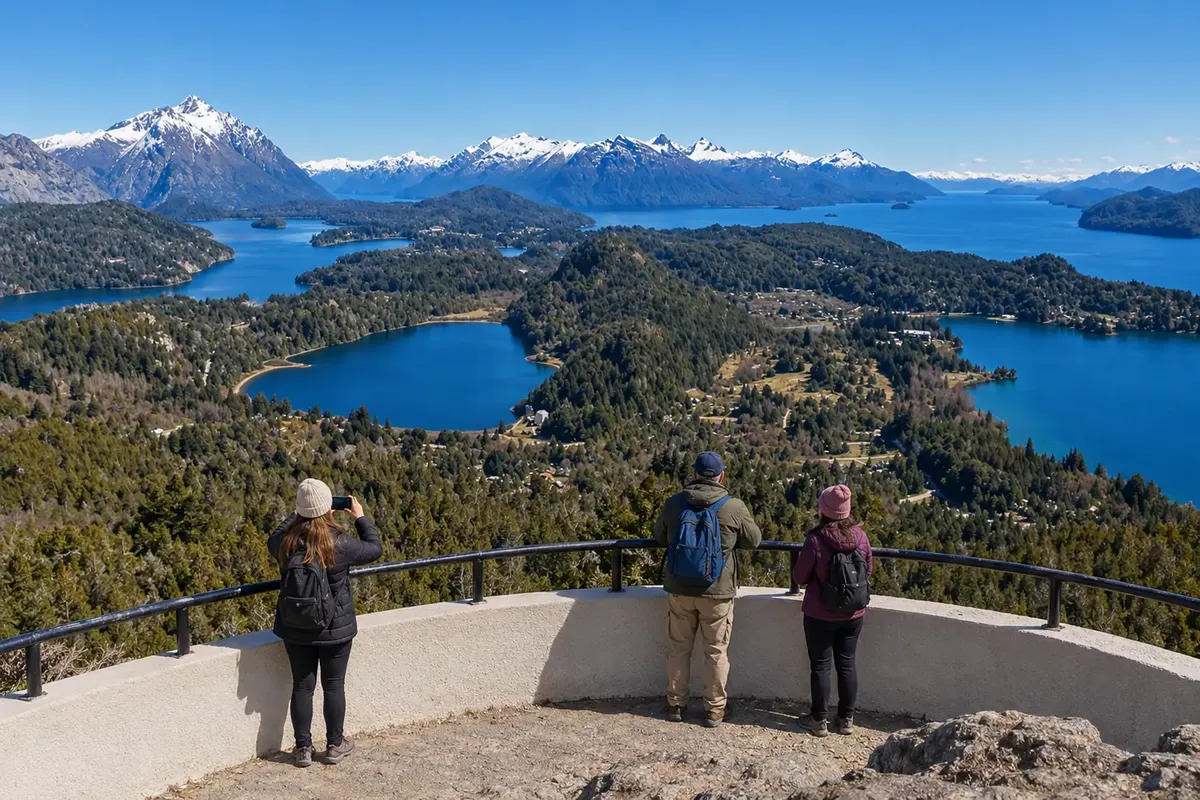Lago Nahuel Huapi visto do Cerro Campanario, Bariloche (Río Negro)