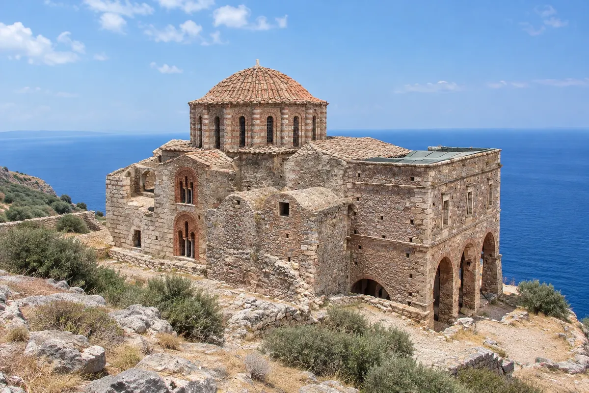 Cidade alta e Igreja de Agia Sofia