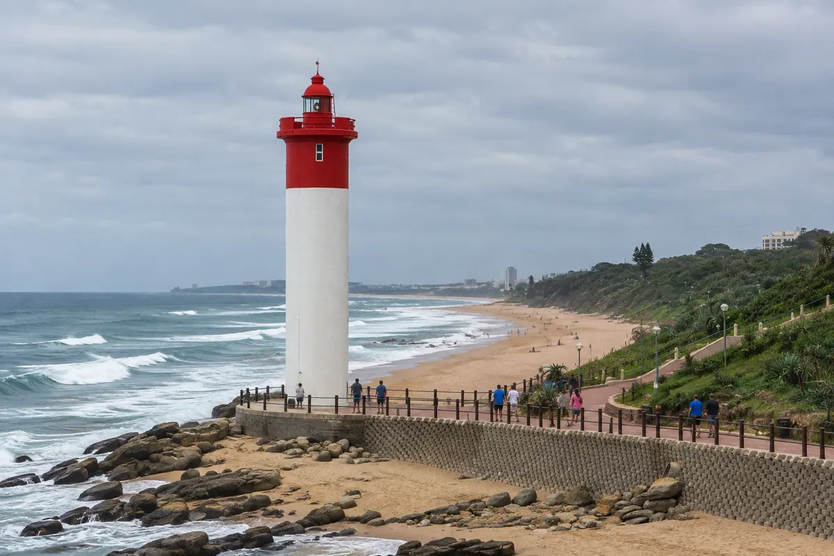 Farol e píer de Umhlanga