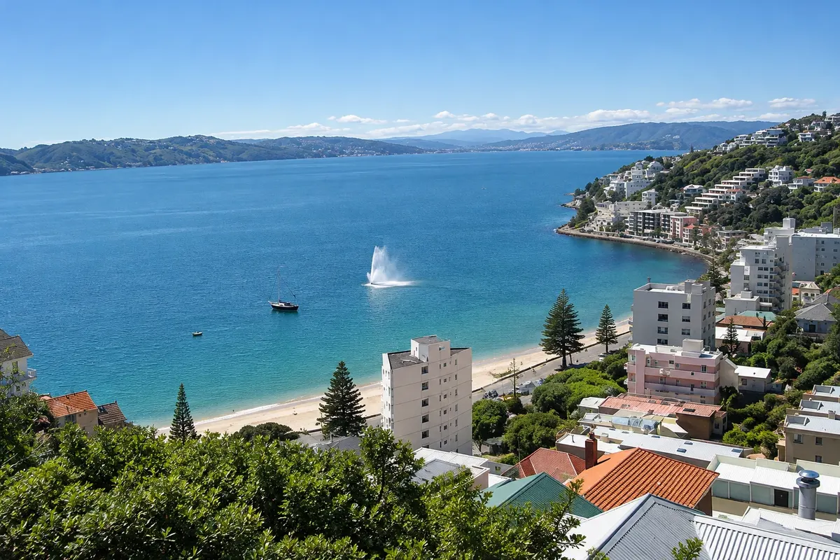 Orla de Wellington e Oriental Bay