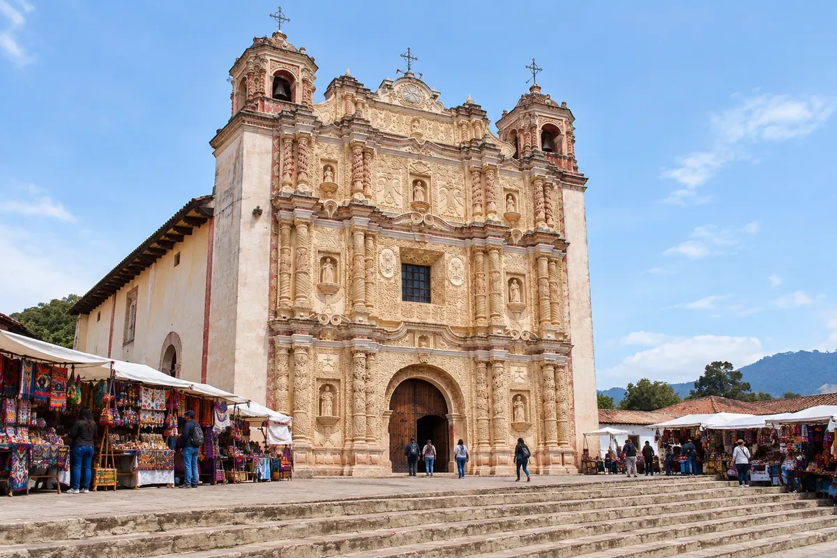 Templo de Santo Domingo y mercado de artesanías