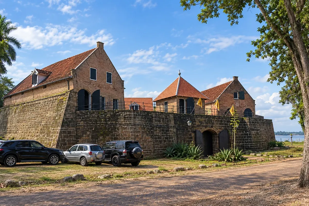 Paramaribo e o rio Suriname