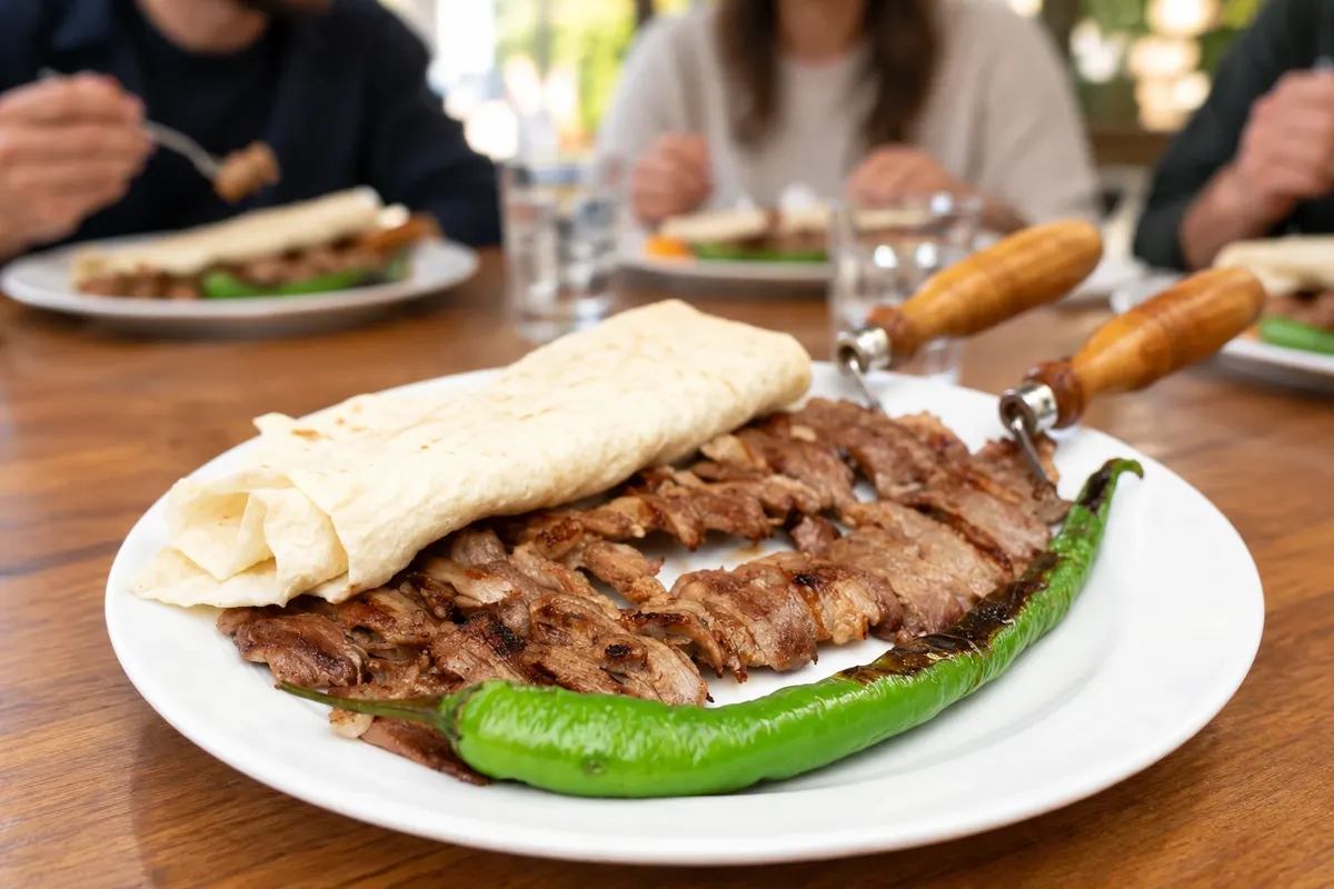 Cağ kebabı — Erzurum, Turquia