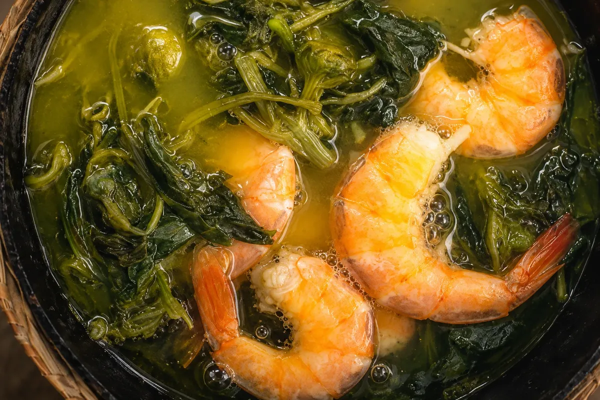 Tacacá — detalhe do alimento ou preparo.