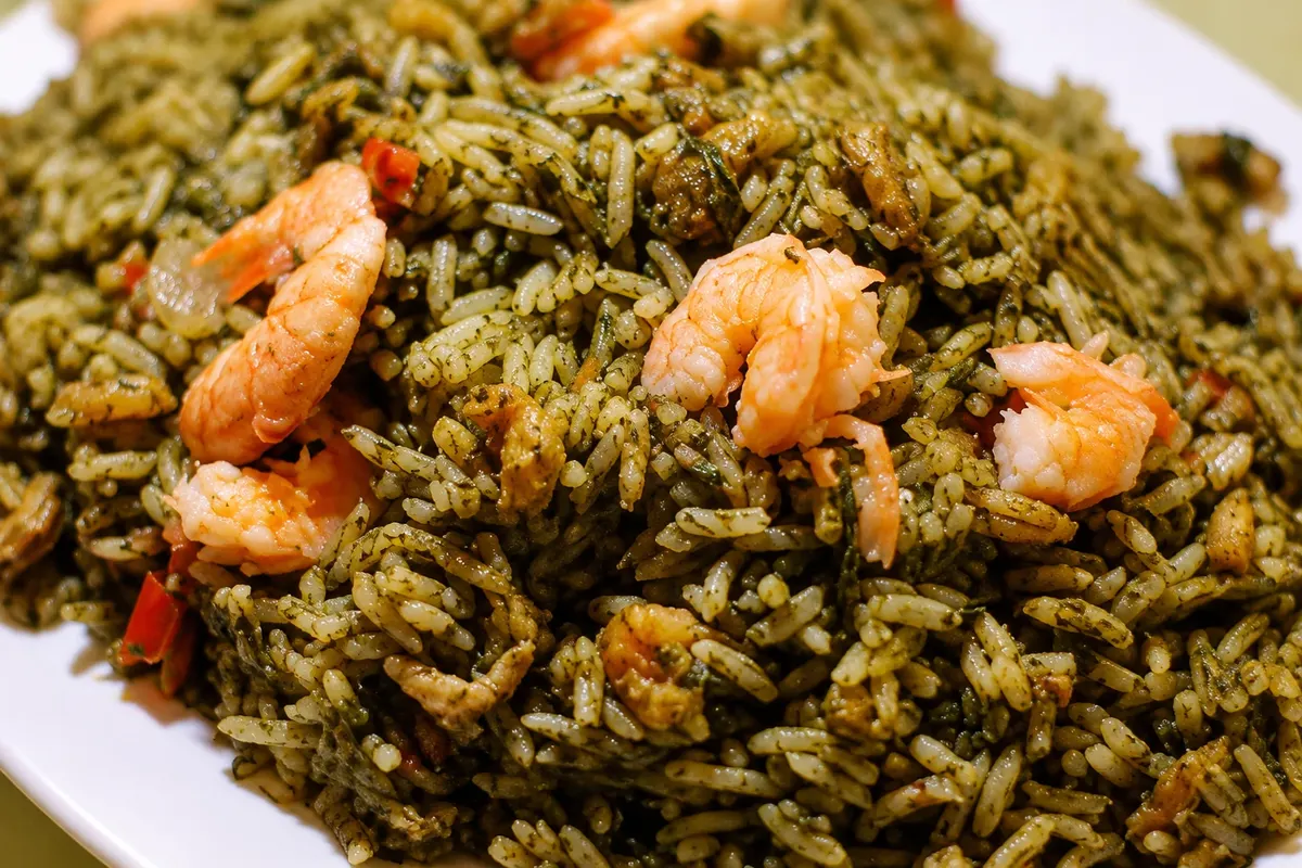 Arroz de cuxá — detalhe do alimento ou preparo.