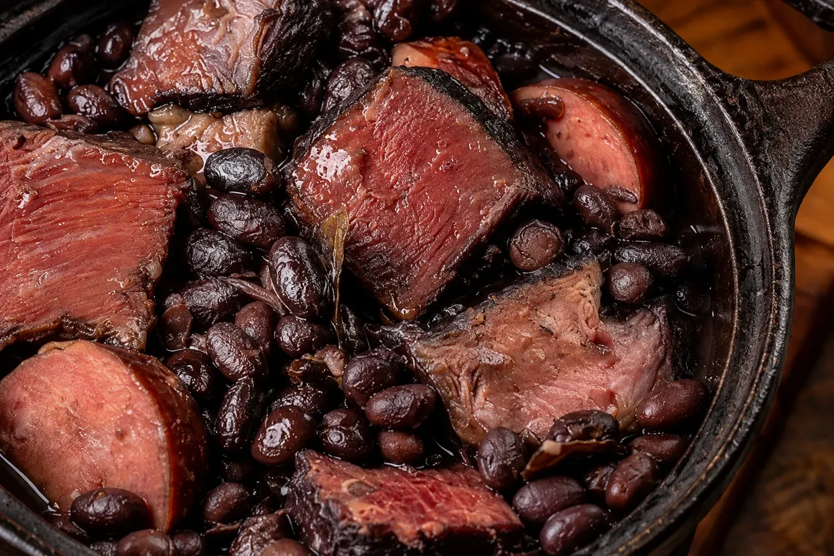 Feijoada carioca — detalhe do alimento ou preparo.