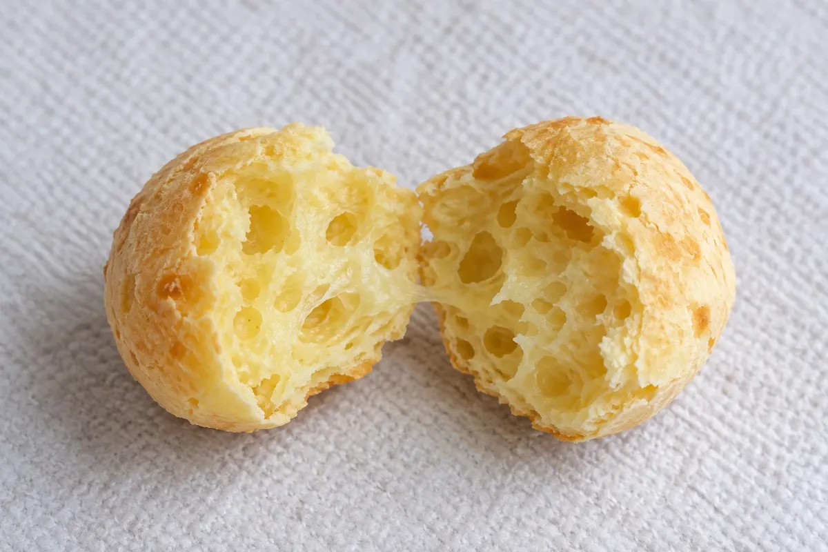 Pão de queijo — detalhe do alimento ou preparo.
