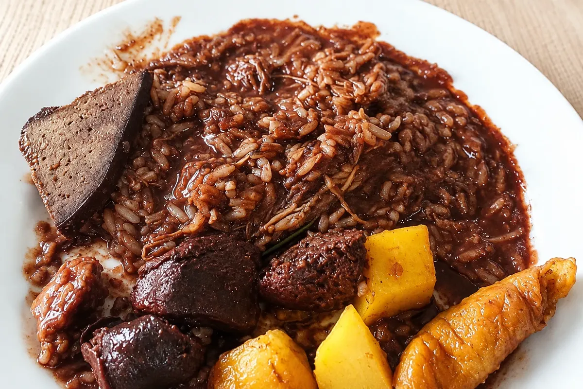 Arroz de sarrabulho à moda de Ponte de Lima — Portugal.