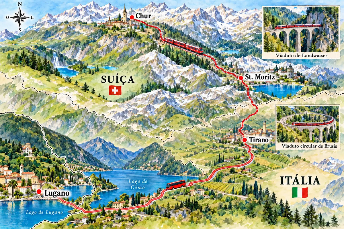 Bernina Express: Chur–St. Moritz–Tirano