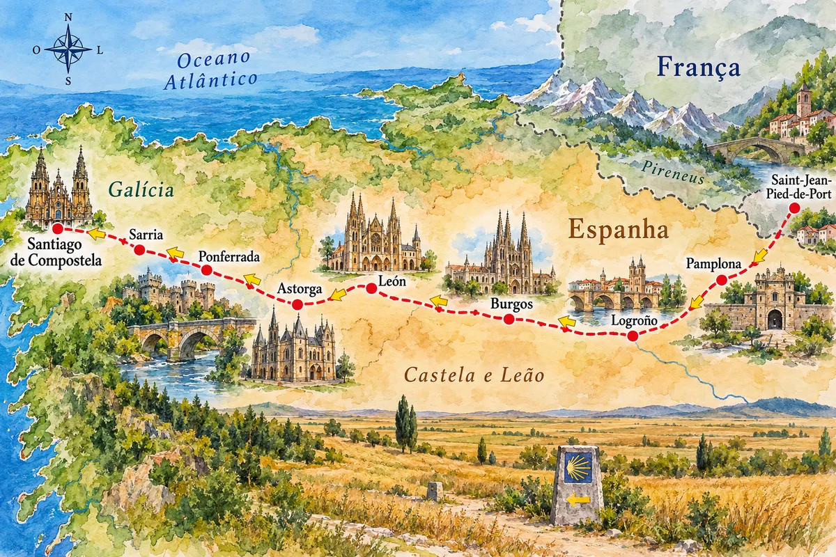 Caminho Francês de Santiago a pé