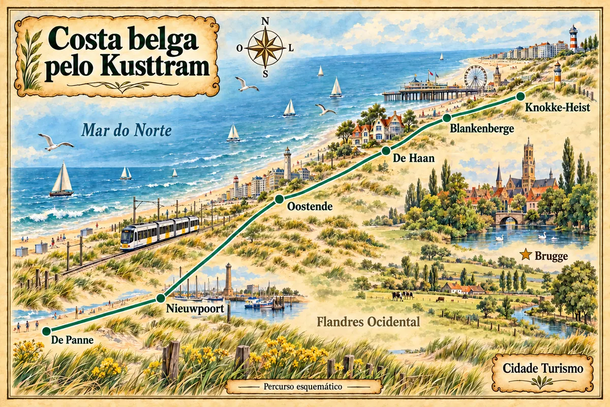 Costa belga pelo Kusttram