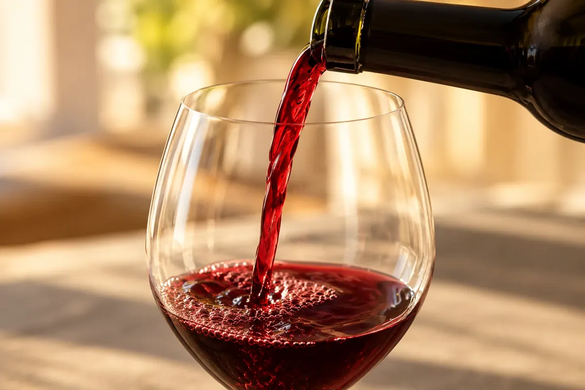 Malbec de Luján de Cuyo: detalhe do serviço.