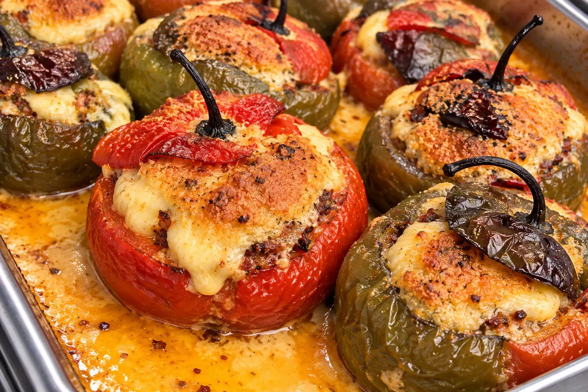 Rocoto relleno: gratinado no forno.