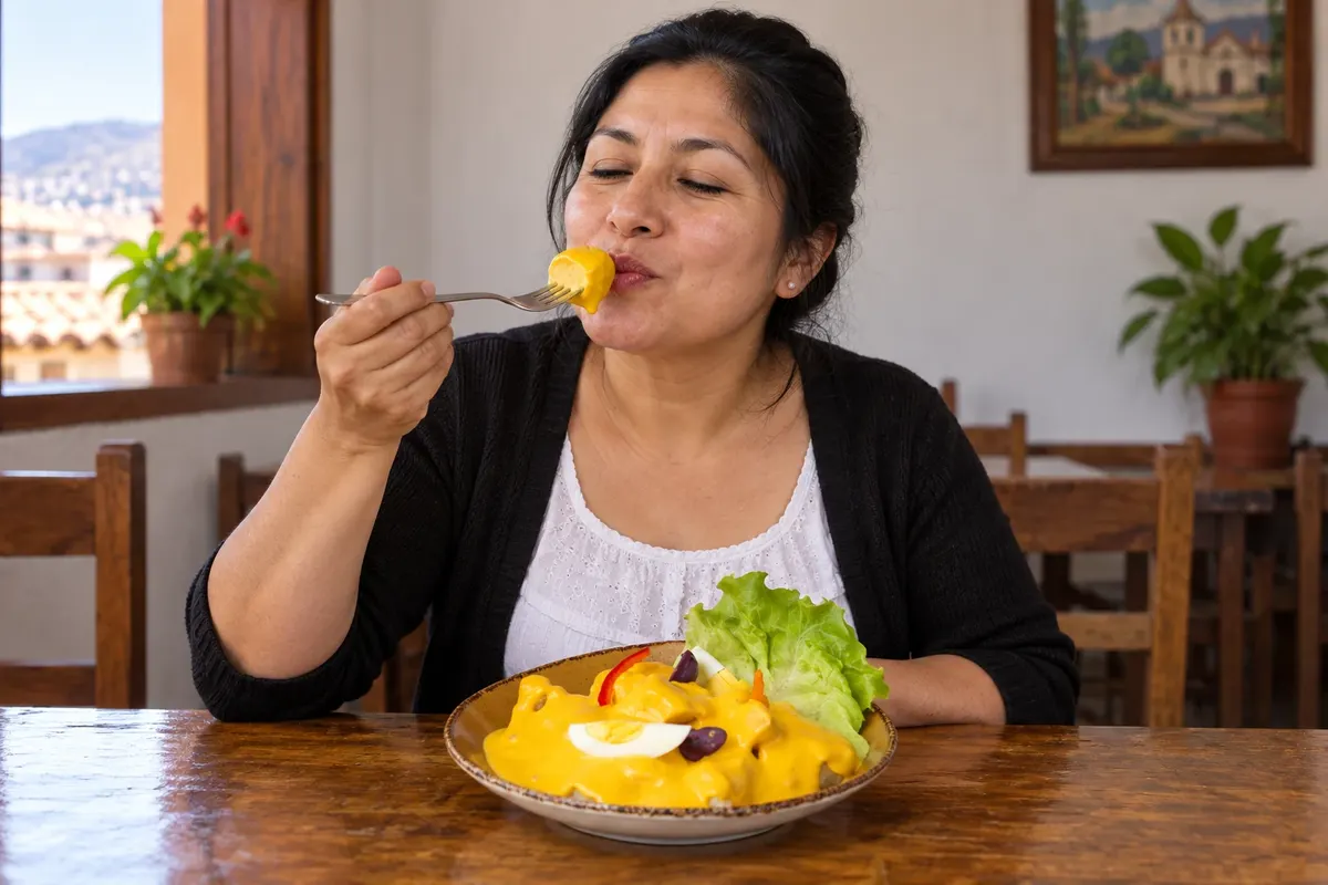 Papa a la huancaína — Huancayo, Peru