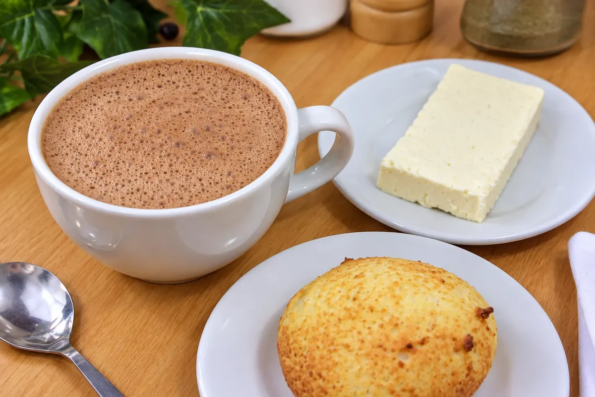 Chocolate santafereño — detalhe.