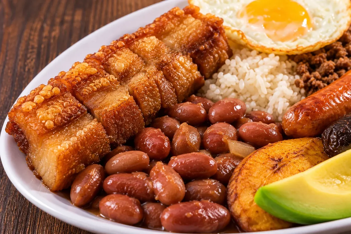 Bandeja paisa — detalhe.