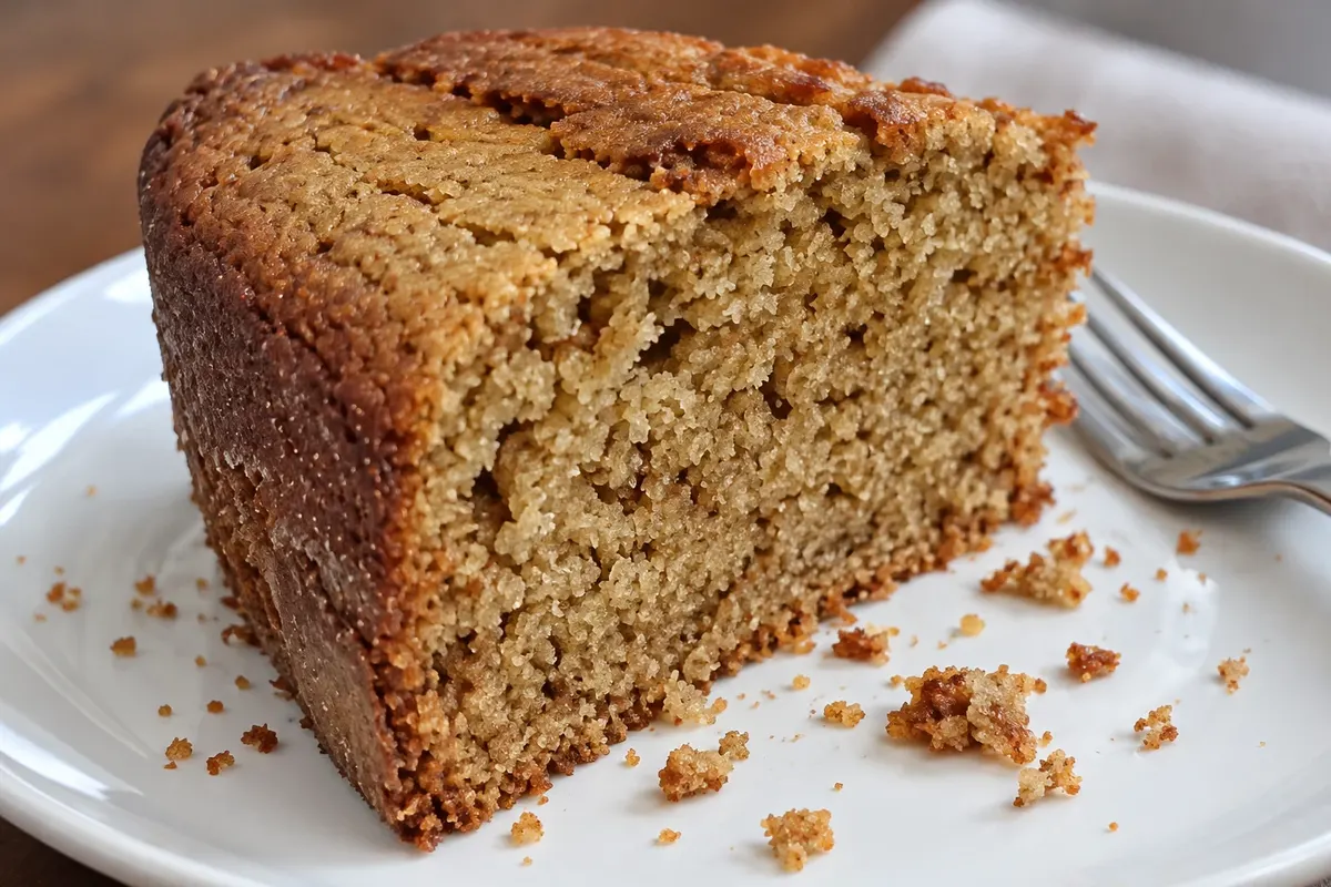 Torta de miel: detalhe da fatia, da crosta e do miolo.