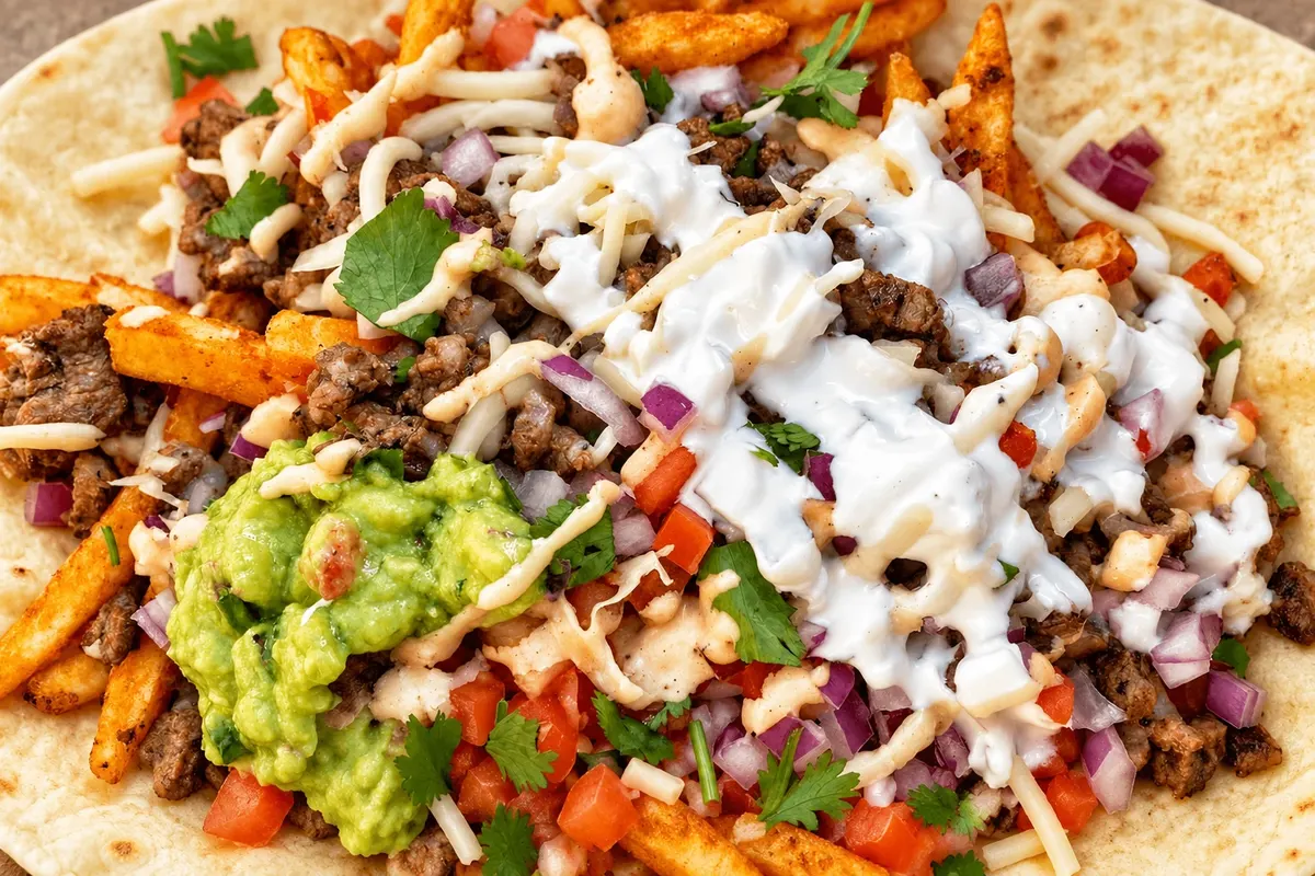 California burrito — detalhe da apresentação ou serviço