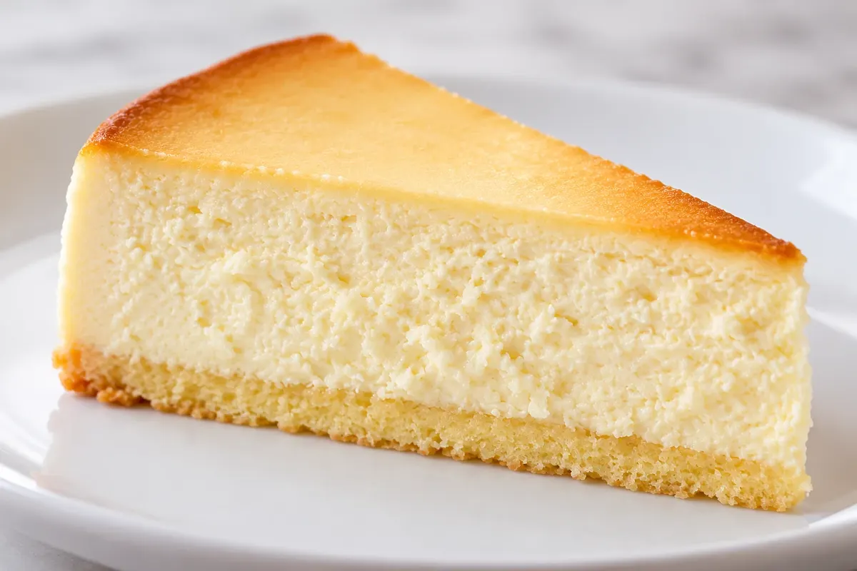 New York cheesecake — detalhe da apresentação ou serviço