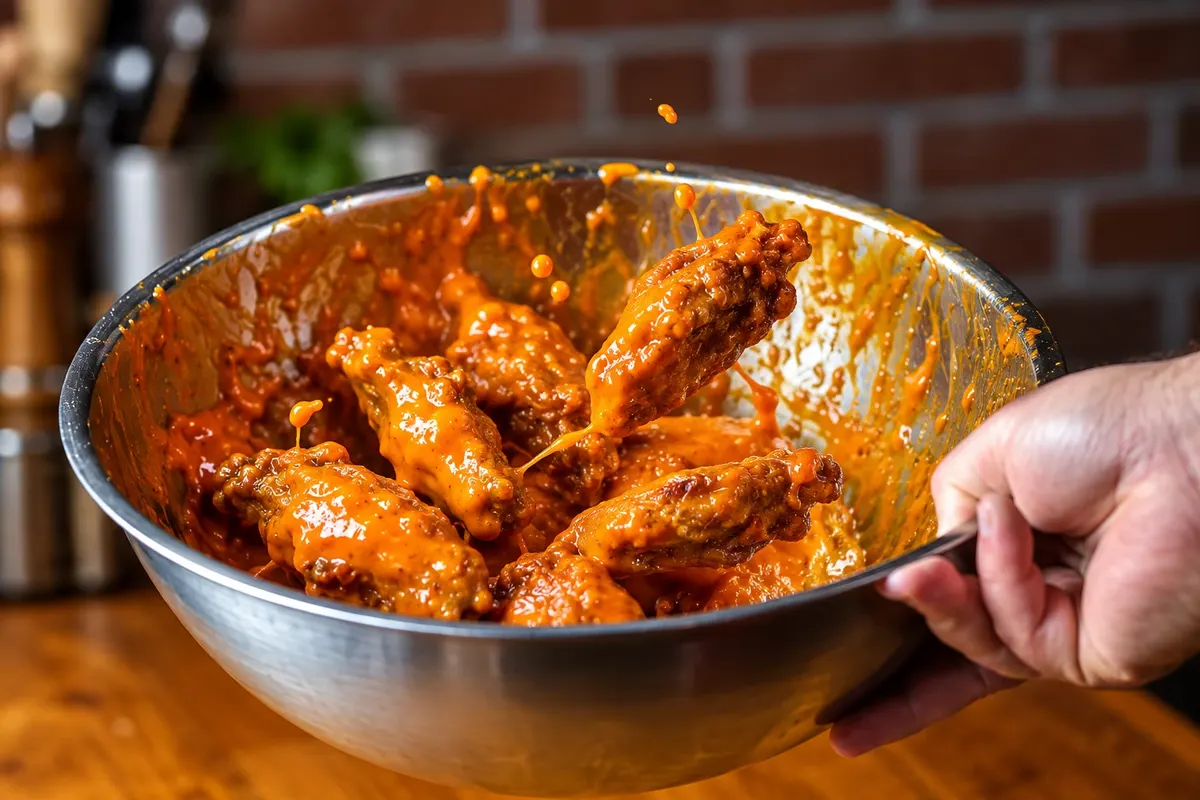 Buffalo wings — detalhe da apresentação ou serviço