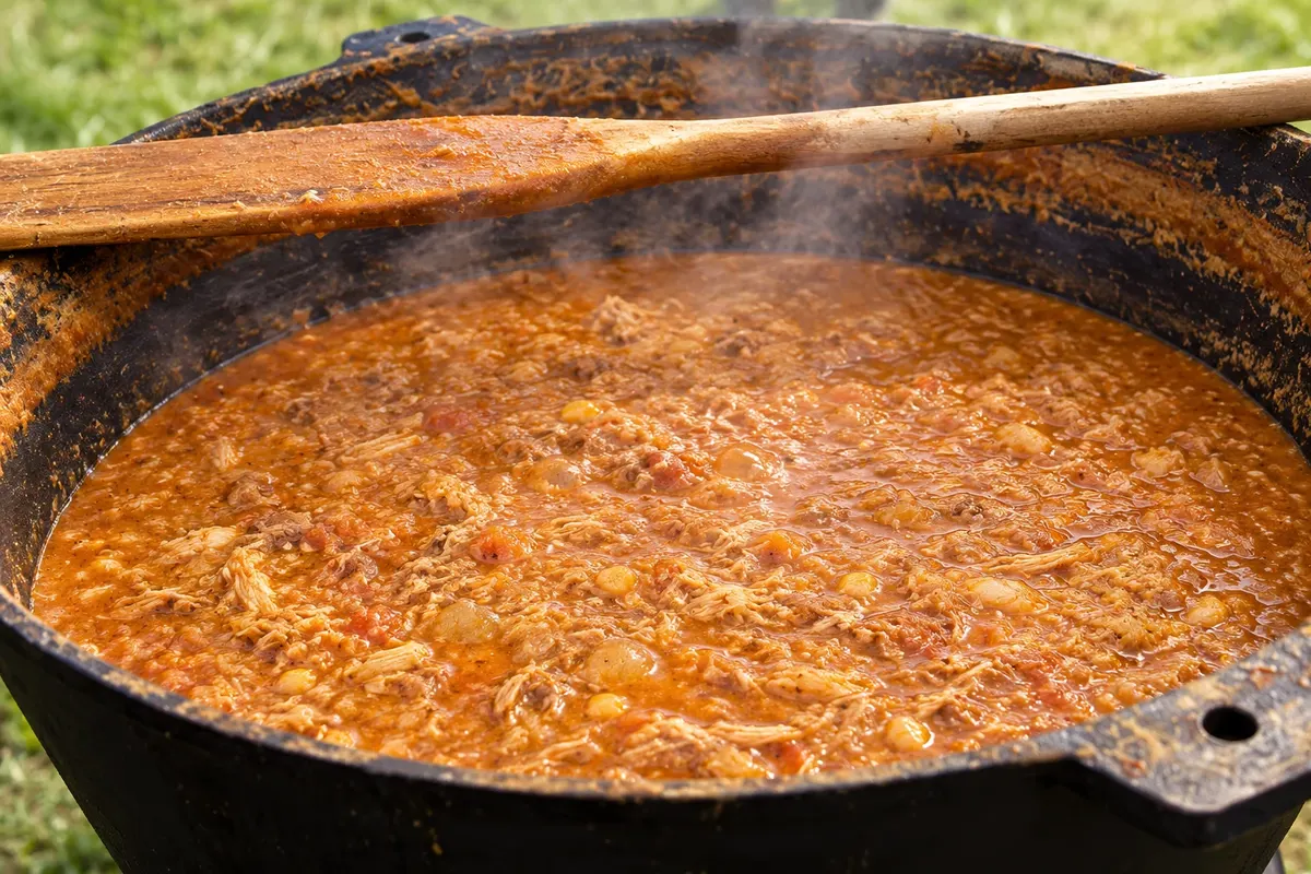 Brunswick stew — detalhe da apresentação ou serviço