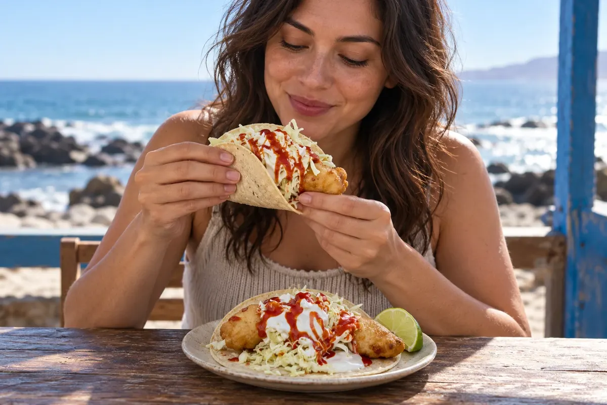 Taco de pescado estilo Ensenada — Ensenada, México