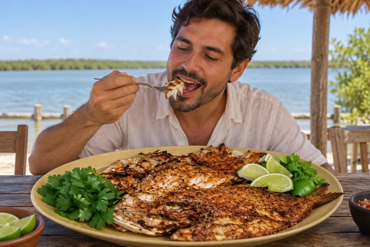 Pescado zarandeado — Mexcaltitán, México