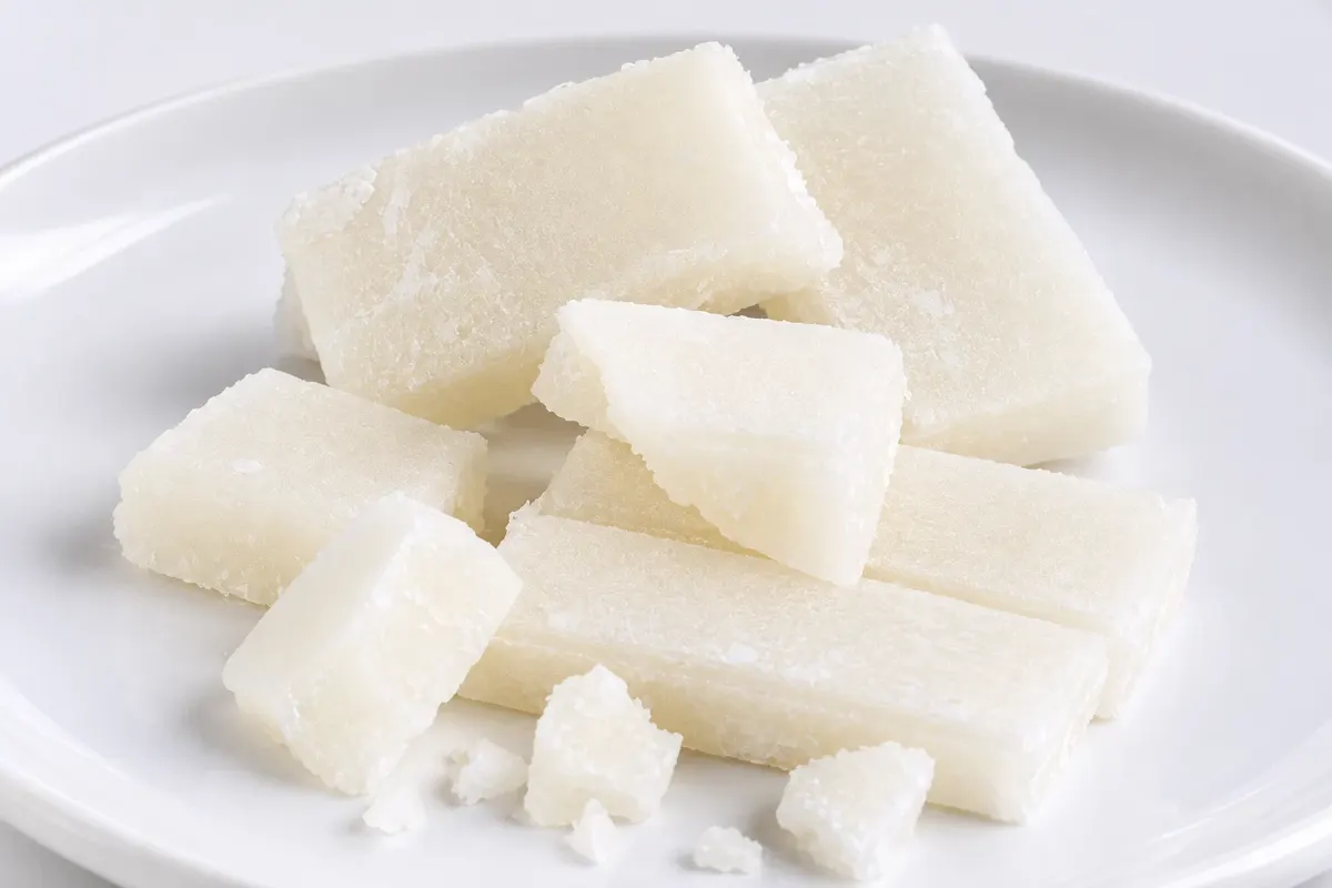 Kendal mint cake — detalhe.