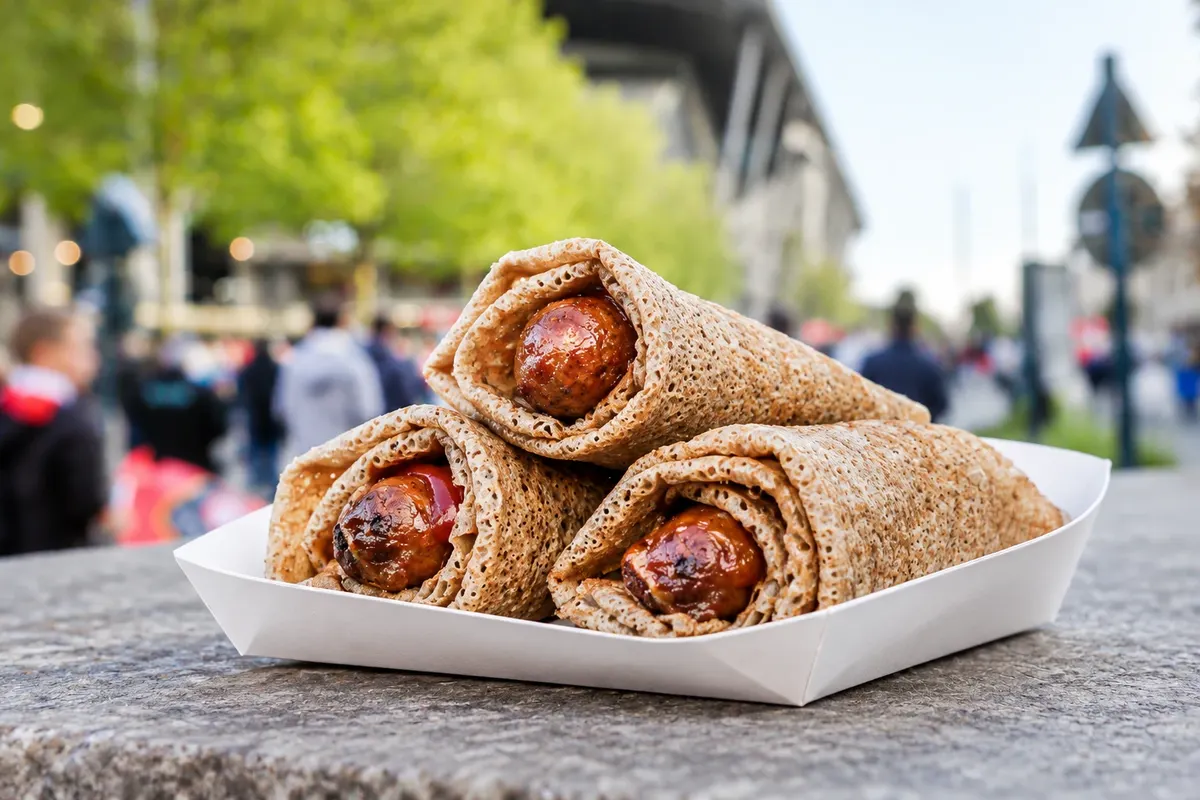 Galette-saucisse — Rennes, França