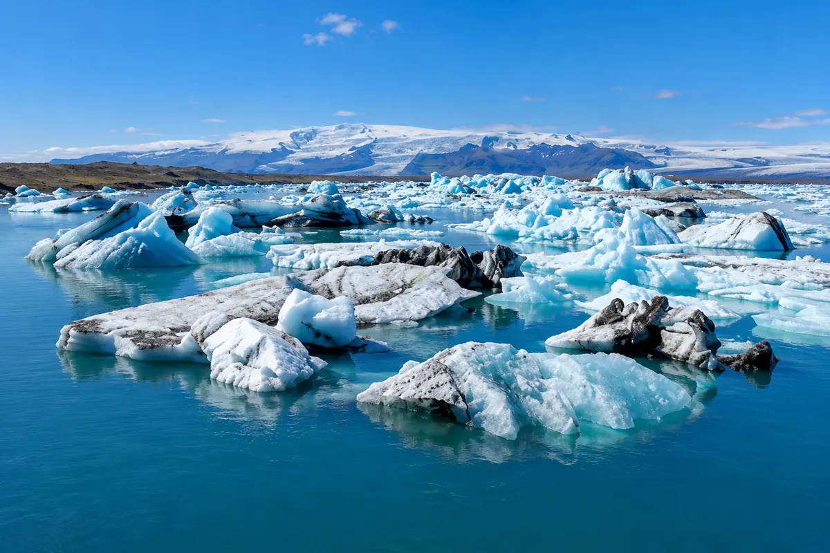 Lagoa glacial de Jökulsárlón, Sul