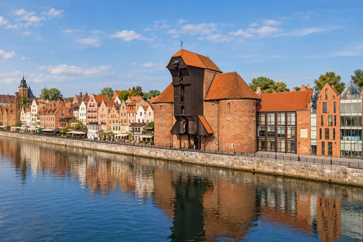 Żuraw e o rio Motława, Gdańsk